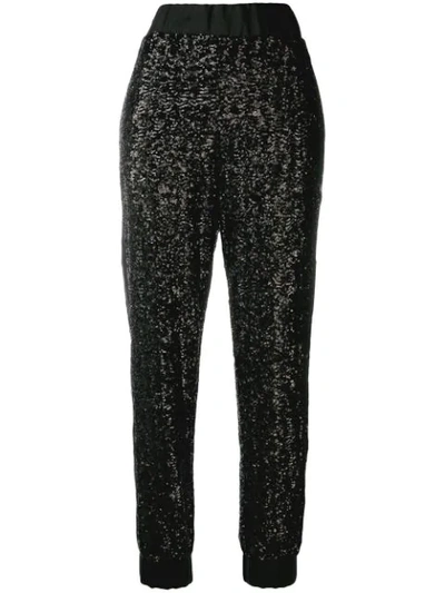 No Ka'oi Sequin Track Trousers In Black