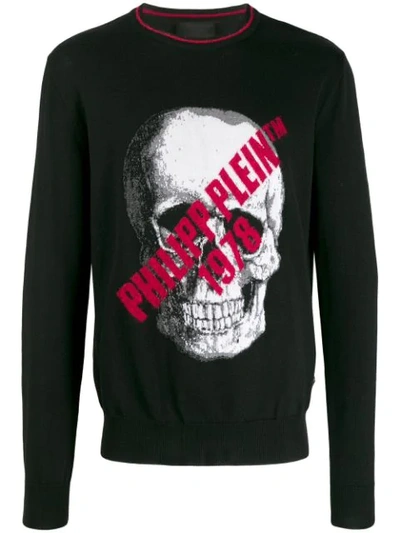 Philipp Plein Skull Print Pullover In Black