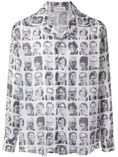Ernest W Baker E.o.t.m Print Bowling Shirt In White