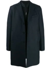 Harris Wharf London Single-breasted Coat In Grey