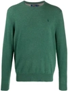 Polo Ralph Lauren Embroidered Logo Jumper In Green