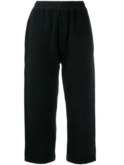 Mm6 Maison Margiela Wide-leg Cropped Trousers In Black