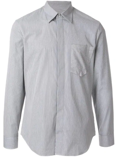 Maison Margiela Pinstripe Tailored Shirt In Grey