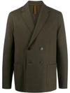 Harris Wharf London Double Breasted Jacket In Green