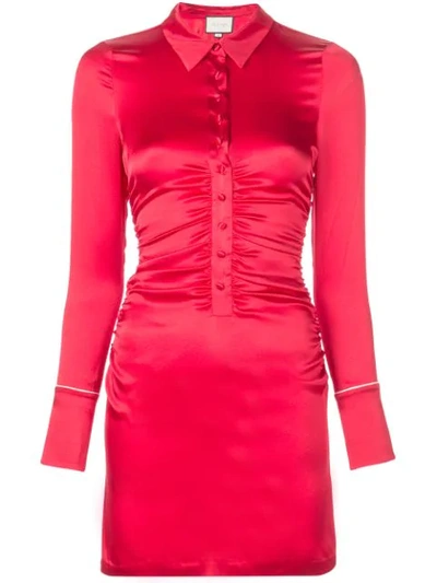 Alexis Jorja Shirt Mini Dress In Red