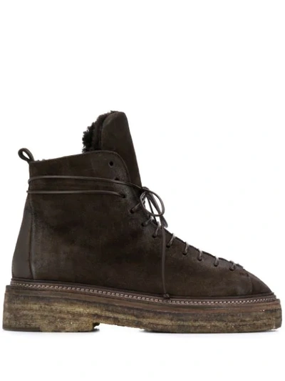 Marsèll Lace Up Ankle Boots In Brown