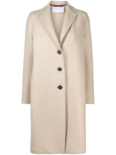 Harris Wharf London Felted Cashmere Single-breasted Coat In Brown