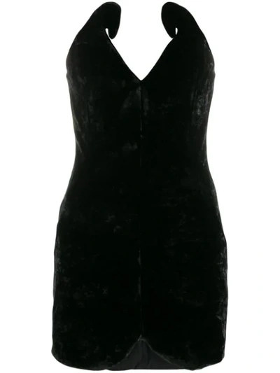 Attico Strapless Fitted Dress In Black