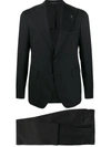 Tagliatore Black Wool Blend Two-piece Suit In Nero