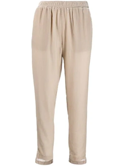 Gold Hawk Cropped Pull-on Trousers In Neutrals