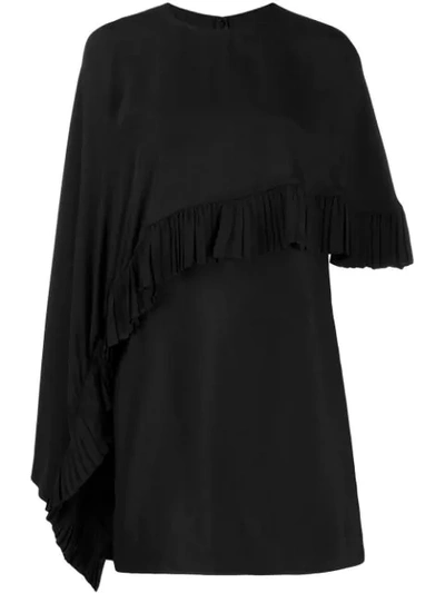 Valentino Asymmetrisches Minikleid In 0no Black