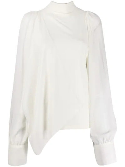 Vera Wang Loose Fit Blouse In White