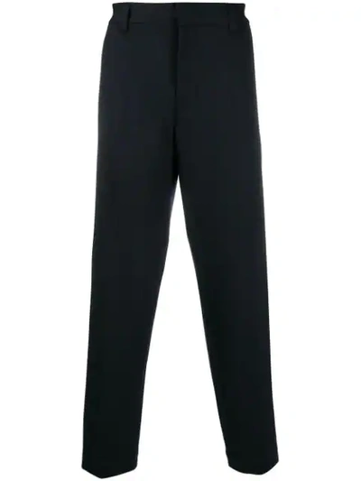 Emporio Armani Regular-fit Trousers In Blue