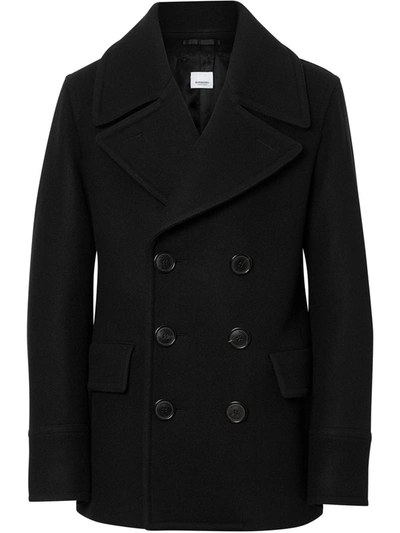 Burberry Double-breasted Wool & Cashmere-blend Jacket In Black