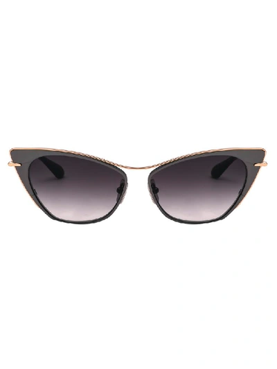 Dita Sunglasses In Rose Gold/black Rodhium
