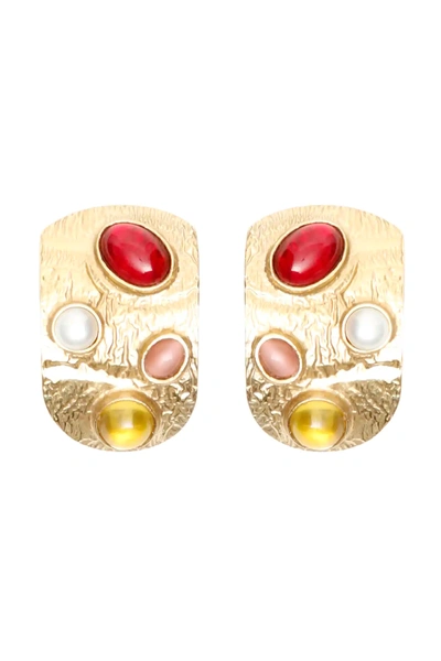 Magda Butrym Amaranth Earrings In Metallic,gold