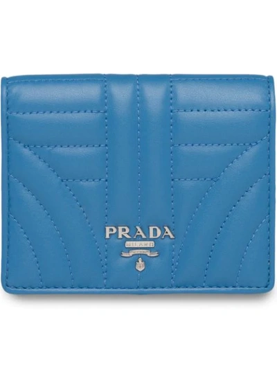 Prada Small Wallet In Blau