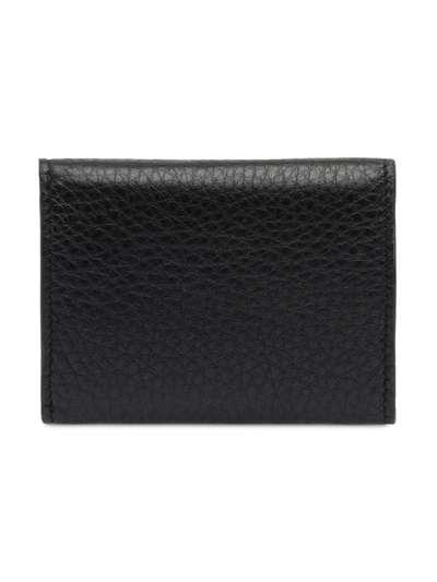 Prada Small Logo Plaque Wallet In Black