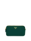Prada Saffiano Leather Mini Shoulder Bag In Grün