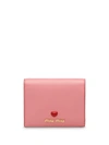 Miu Miu Madras Leather Wallet In Pink & Purple