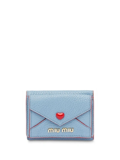 Miu Miu Love Wallet In Blue
