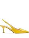 Prada Slingback 65mm Pumps In Gelb