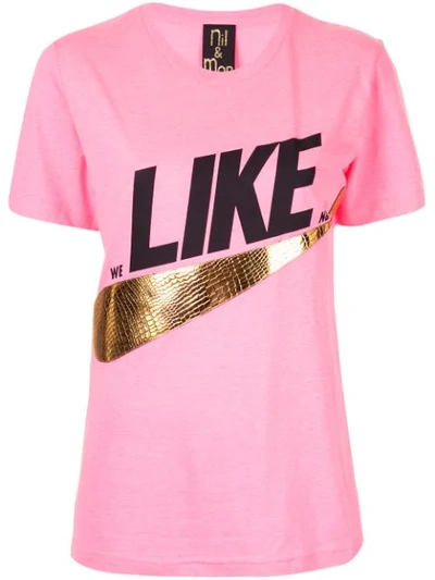 Nil & Mon Like T-shirt In Pink