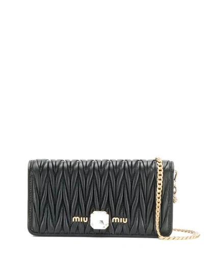 Miu Miu Matelassé Mini Bag In Black