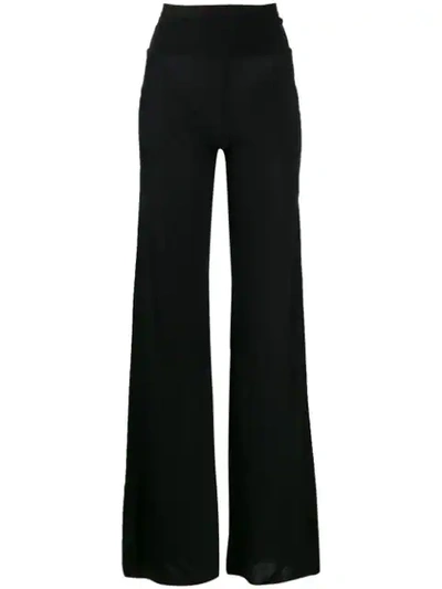 Rick Owens Flared Trousers In Black