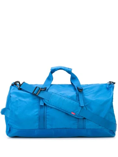 Supreme Logo Patch Duffel Bag In Blue