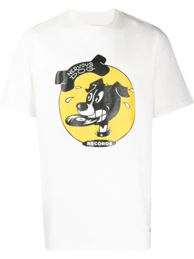 Buscemi Nervous Dog Print T-shirt In White