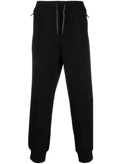 Emporio Armani Drawstring Track Trousers In Black
