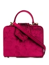 Mehry Mu Velvet Mini Box Bag In Red
