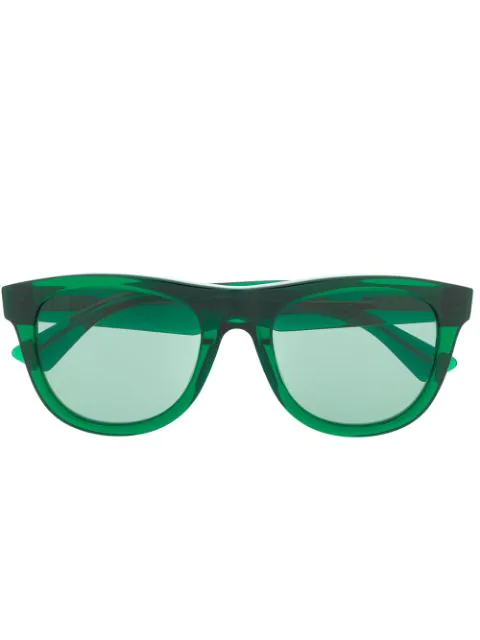 Bottega Veneta Round Tinted Sunglasses In Green | ModeSens
