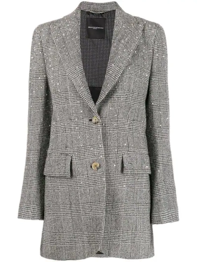 Ermanno Scervino Rock Stud Tweed Blazer In G3500 Grigio