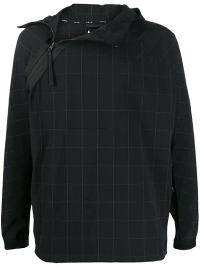 Nike Checked Pullover Jacket In Black