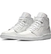 Jordan 1 Mid Sneaker In White/ White/ White