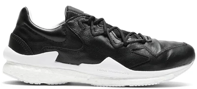 Pre-owned Adidas Originals  Y-3 Adizero Runner Leather Black White In Black/black/footwear White