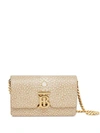 Burberry Mini Jessie Tb Fish-scale-embossed Leather Shoulder Bag In Light Sand