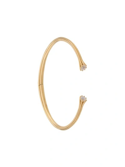 Astley Clarke Linia 18ct Gold Plated And Moonstone Open Bracelet