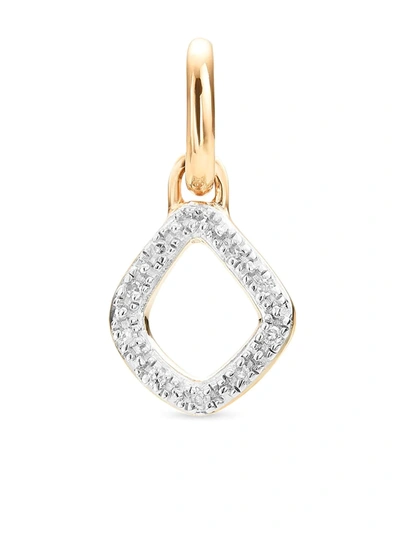 Monica Vinader Gold Plated Vermeil Silver Riva Mini Diamond Kite Pendant Charm