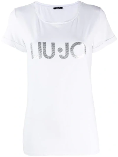 Liu •jo Logo Print T-shirt In White