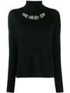 Liu •jo Rhinestone-embellished Jumper In Black