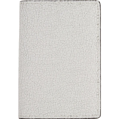Common Projects White Cracked Folio Passport Holder In 0506 Crkwht