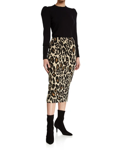 Diane Von Furstenberg Kara Leopard-print Midi Skirt