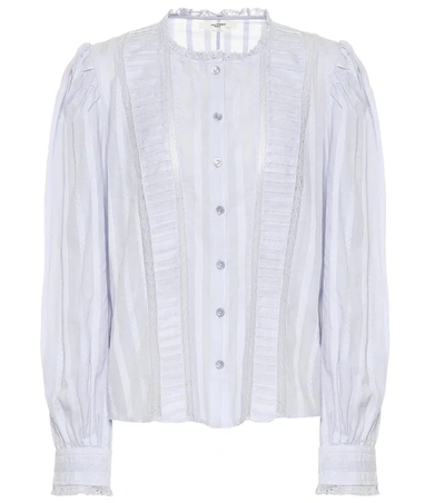 Isabel Marant Étoile Peachy Cotton Blouse In Light Blue