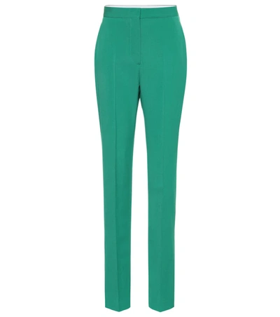 Stella Mccartney Wool High-rise Pants In Green