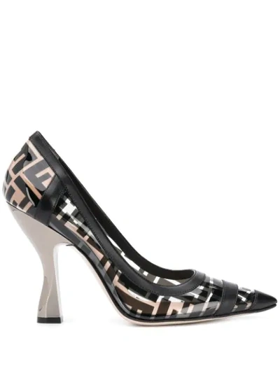 Fendi Colibrì Ff Motif Pumps In Neutrals