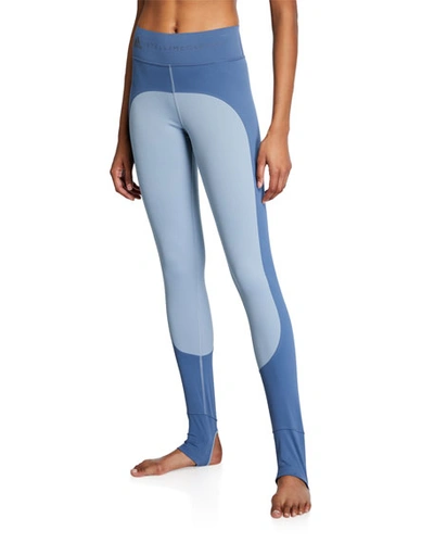 Adidas By Stella Mccartney Comfort Stirrup Tights In Stone Tech Ink