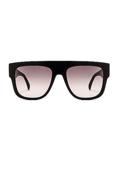 Alaïa Flat Top Stud Sunglasses In Black & Silver